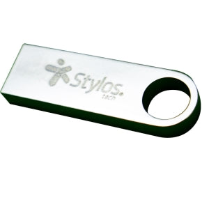 Memoria USB Stylos ST100, 128GB, USB 2.0, Gris