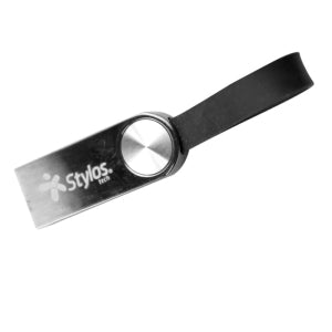Memoria USB Stylos ST300, 16GB, USB-A 2.0, Lectura 80MB/s, Escritura 50MB/s, Gris