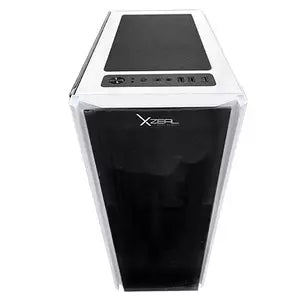 Gabinete Xzeal XZ110, Midi-Tower, ATX/Micro-ATX/Mini-ITX, USB 2.0/3.0, sin Fuente, 3 Ventiladores Instalados, Negro/Blanco