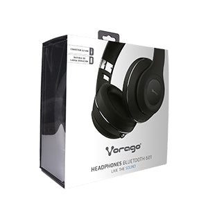 Vorago Audífonos HPB-401, Bluetooth, Inalámbrico, 3.5mm, Negro