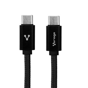 CABLE VORAGO CAB-124 USB TIPO C-USB TIPO C 1 MTR CARGA RAPIDA NEGRO