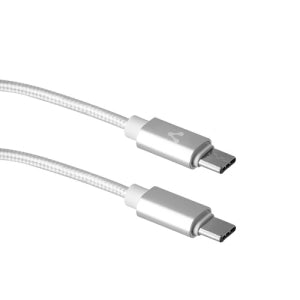CABLE VORAGO CAB-124 USB TIPO C-USB TIPO C 1 MTR CARGA RAPIDA BLANCO