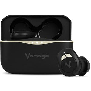 Vorago Audífonos Intrauriculares con Micrófono ESB-600-ANC, Inalámbrico, Bluetooth, Negro/Amarilllo