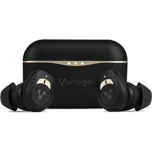 Vorago Audífonos Intrauriculares con Micrófono ESB-600-ANC, Inalámbrico, Bluetooth, Negro/Amarilllo