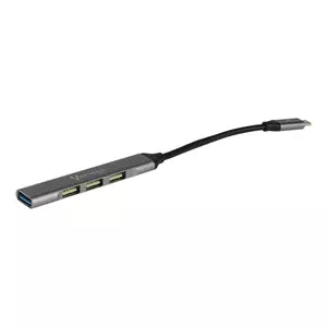 Vorago Hub USB C - 3x USB 2.0, 1x USB 3.0, Plata