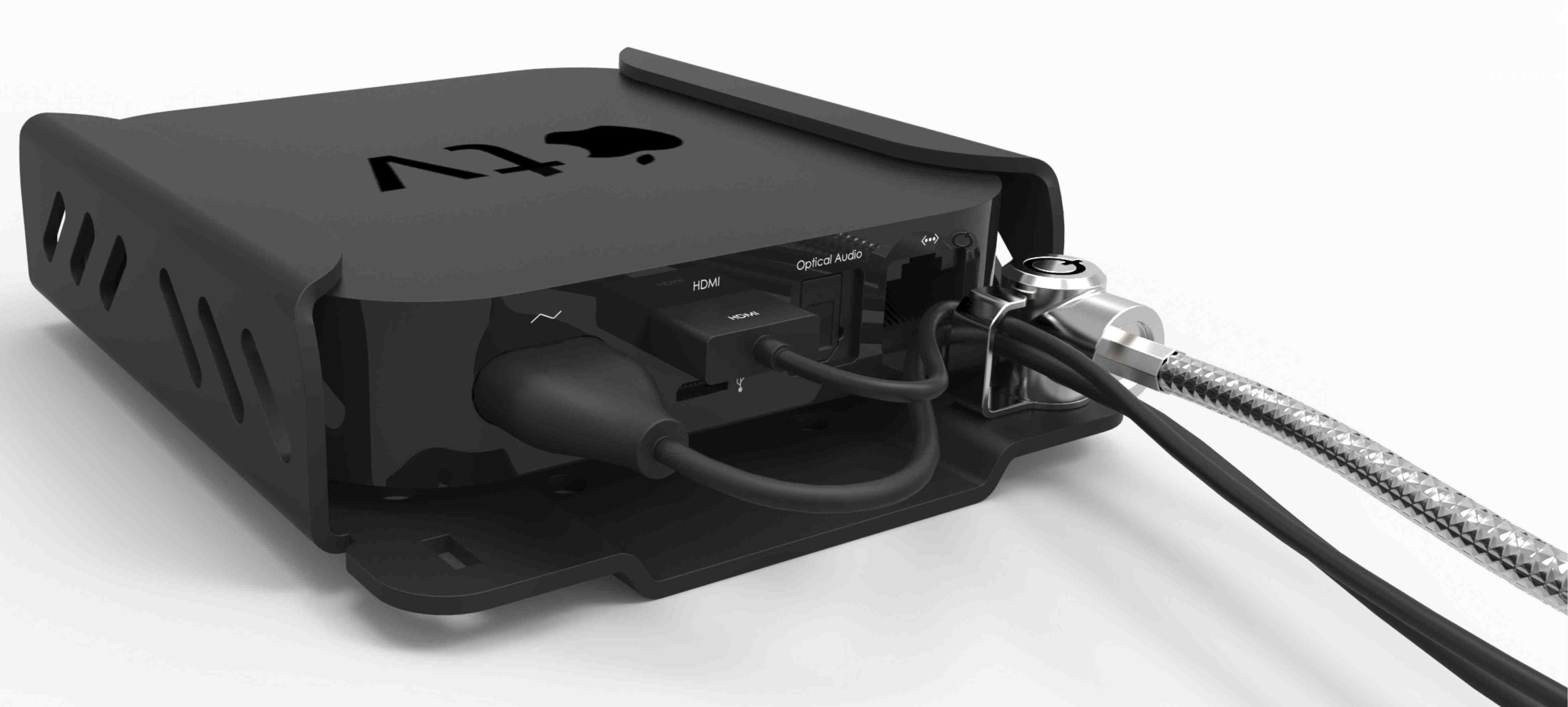 Compulocks ATVEN35 Soporte de montaje para Apple TV - Negro - 75 x 75 - Compatible con Montura VESA - Aluminio
