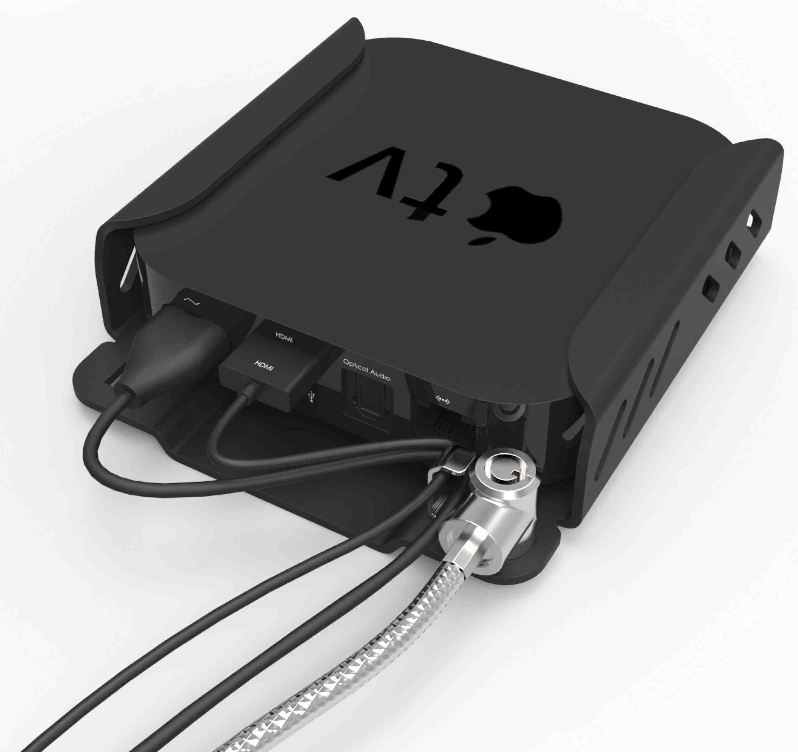 Compulocks ATVEN35 Soporte de montaje para Apple TV - Negro - 75 x 75 - Compatible con Montura VESA - Aluminio