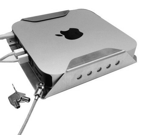Compulocks MMEN76 Soporte de montaje para Mac mini - Plata - 75 x 75, 100 x 100 - Compatible con Montura VESA - Aluminio, Acero