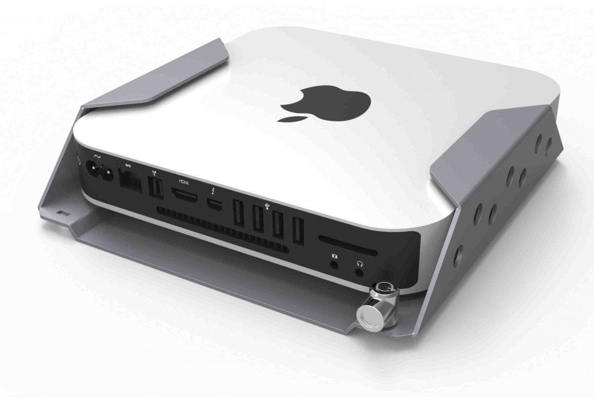 Compulocks MMEN76 Soporte de montaje para Mac mini - Plata - 75 x 75, 100 x 100 - Compatible con Montura VESA - Aluminio, Acero