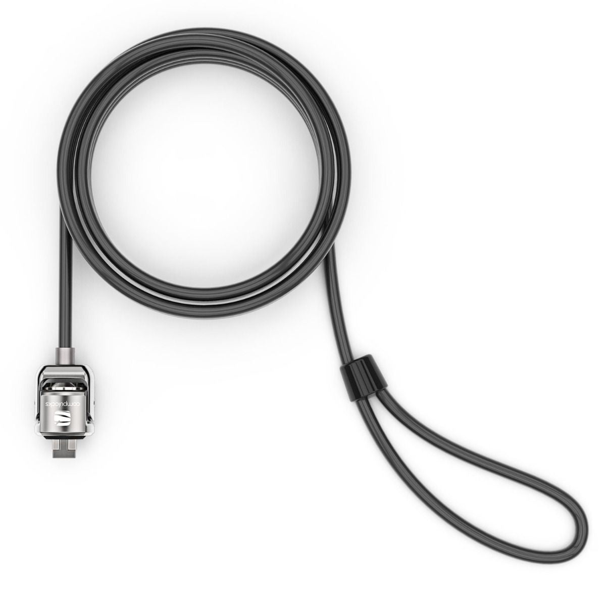 Compulocks Universal Cable de Bloqueo - 1.83m Cable - Cierre con llave - Negro - Metal Galvanizado