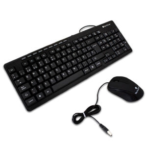 KIT TECLADO Y MOUSE ALAMBRICO TZ19COMB01-LA USB BOTON MULTIMEDIA