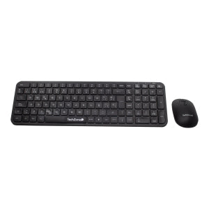Kit de Teclado y Mouse TechZone TZCOMBINA05, Inalámbrico, USB, Negro (Español)