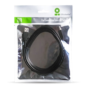 BROBOTIX CABLE USB A-B 1.8 METRO,S COLOR NEGRO - Cable para Impresora, Multifuncionales, Escáner,