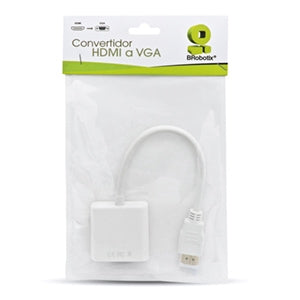 BRobotix Adaptador HDMI Macho - VGA (D-Sub) Hembra, Blanco