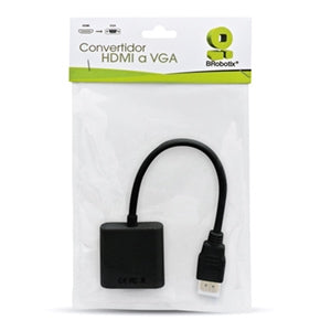 BRobotix Convertidor HDMI Macho - VGA Hembra, Negro