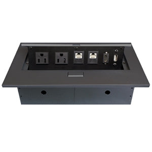 BROBOTIX CAJA PARA MESA: HDMI USB RJ45 CORRIENTE COLOR NEGRO - Gabinet ...