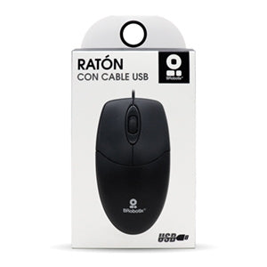 Mouse BRobotix Óptico K1, Alámbrico, USB, Negro