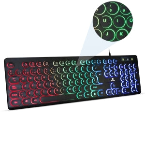 Teclado BRobotix 963098, Alámbrico, USB, Negro (Español)