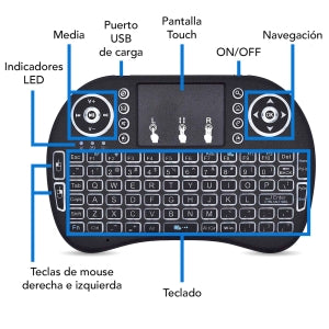 Teclado Gamer BRobotix 963814 RGB LED, Inalámbrico, Negro