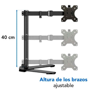 BRobotix Soporte de Escritorio para 2 Monitores 13
