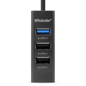 BRobotix Hub USB A 3.0 Macho - 4x USB A, Negro