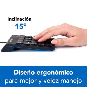 BRobotix Teclado Numérico 963234, Alámbrico, USB, Negro