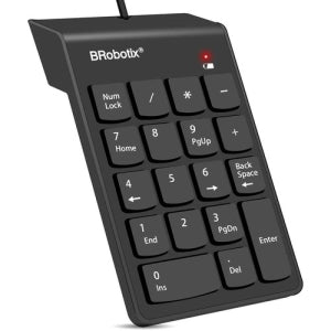 BRobotix Teclado Numérico 963234, Alámbrico, USB, Negro