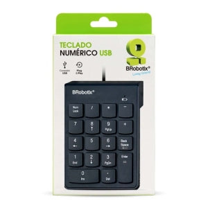 BRobotix Teclado Numérico 963234, Alámbrico, USB, Negro