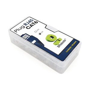 BRobotix Conector RJ-45, Transparente, 100 Piezas