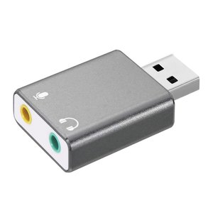 Brobotix Adaptador de Audio USB - 2x 3.5mm, Gris