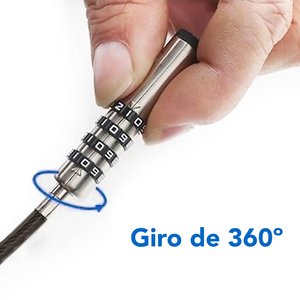 BRobotix Candado de Combinación para Laptops 263601, Wedge,1.8 Metros, Negro/Plata