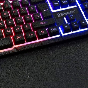 Kit de Teclado y Mouse BRobotix 458977, Alámbrico, USB, Negro