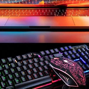 Kit de Teclado y Mouse BRobotix 458977, Alámbrico, USB, Negro