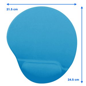 Mousepad Gamer Manhattan BRobotix con Descansa Muñecas de Gel, 20x23cm, Grosor 20mm, Turquesa