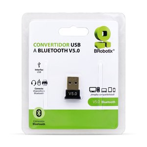 BRobotix Adaptador Bluetooth 5.0 651763, USB, Negro
