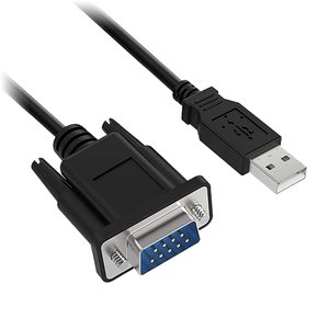 BRobotix Cable USB Macho - DB-9 Macho, Negro