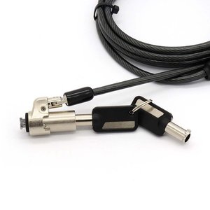 BRobotix Candado de Llave para Laptops, Nano, 1.8 Metros, Negro