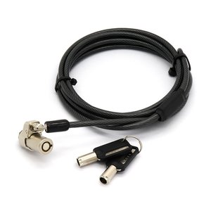 BRobotix Candado de Llave para Laptops, Nano, 1.8 Metros, Negro