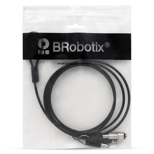 BRobotix Candado de Llave para Laptops, Nano, 1.8 Metros, Negro