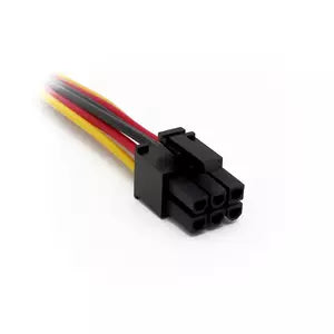 BRobotix Cable de Poder PCI-E (6-pin) Macho - 2 x Molex (4-pin) Macho, 18cm