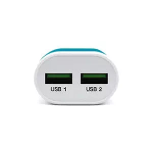 BRobotix Cargador USB 161264A, 2x USB 2.0, Azul