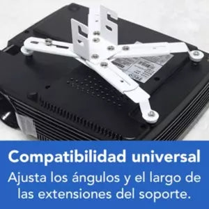 BRobotix Soporte de Techo para Proyector 6000663, hasta 10kg, Blanco