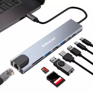 DOCKING 8 EN 1 HDMI/RJ45/USBX2