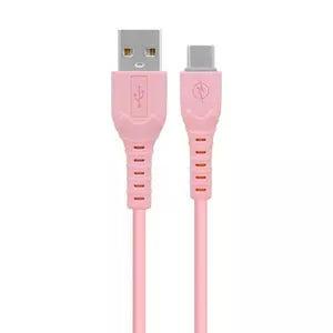 BRobotix Cargador de Pared 6001332, 5V, 1x USB-A, Rosa ? incluye Cable USB A - USB C