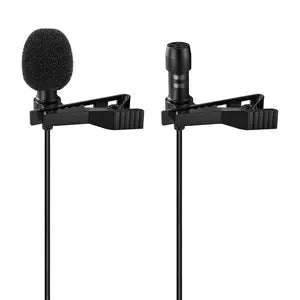 BRobotix Micrófono de Solapa + Plug 3.5mm Hembra 263328, Alámbrico, Negro
