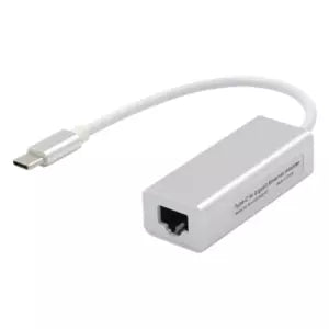 BRobotix Adaptador USB C 3.0 Macho - RJ-45 Hembra, 15cm, Blanco