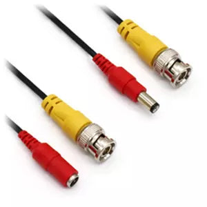BRobotix Cable Coaxial BNC/DC Power Macho - BNC/DC Power Hembra, 10 Metros, Negro