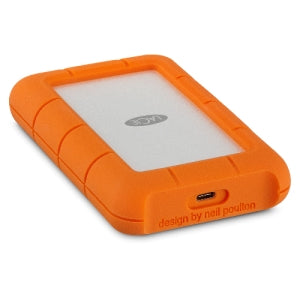 Disco Duro Externo LaCie Rugged USB-C 2.5', 5TB, Naranja/Plata, A Prueba de Agua, Polvo y Golpes - para Mac/PC