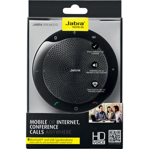 Jabra Altavoz USB Bluetooth Speak 510 MS, Inalámbrico, Negro