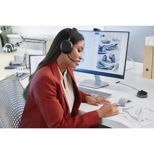 Jabra Audífonos Evolve2 75 MS, Inalámbrico, Bluetooth, USB